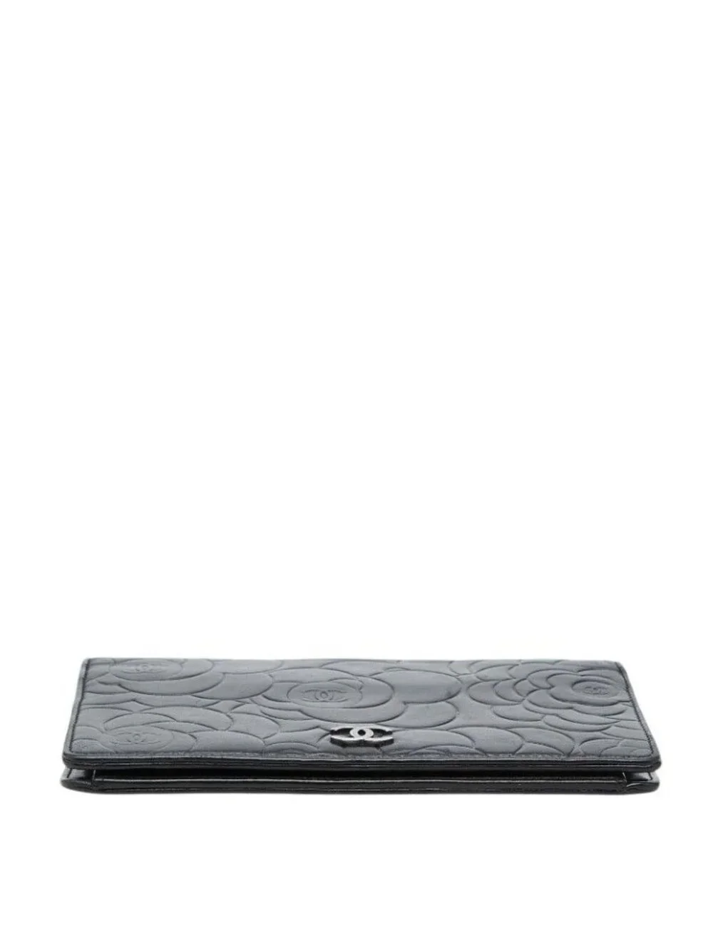 Chanel CC Logo Camellia Wallet Black Lambskin - Picture 3 of 10